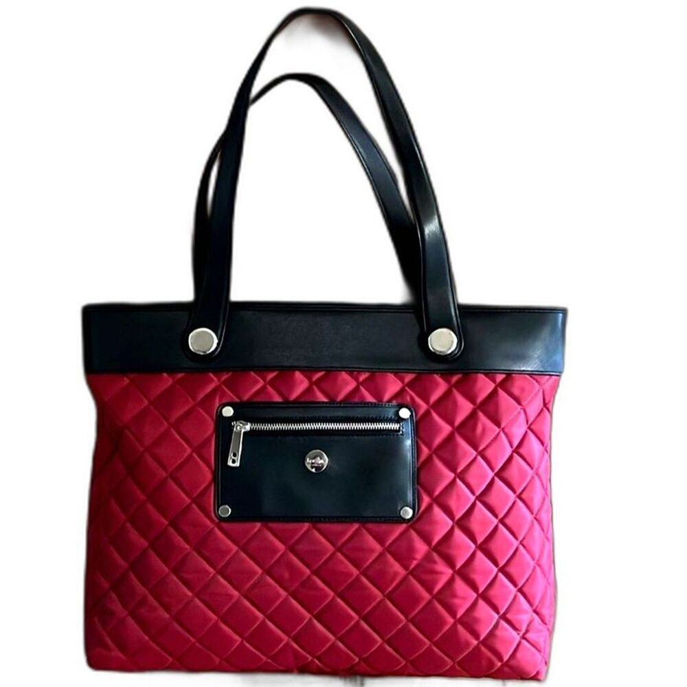 Knomo London Red Quilted Paris Tote Bag Laptop Work Shop